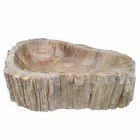 Dřevěné umyvadlo Fossil Counter Goa z jednoho kusu Viadurini