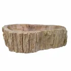 Dřevěné umyvadlo Fossil Counter Goa z jednoho kusu Viadurini