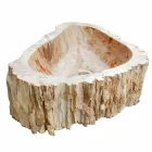 Dřevěné umyvadlo Fossil Counter Goa z jednoho kusu Viadurini