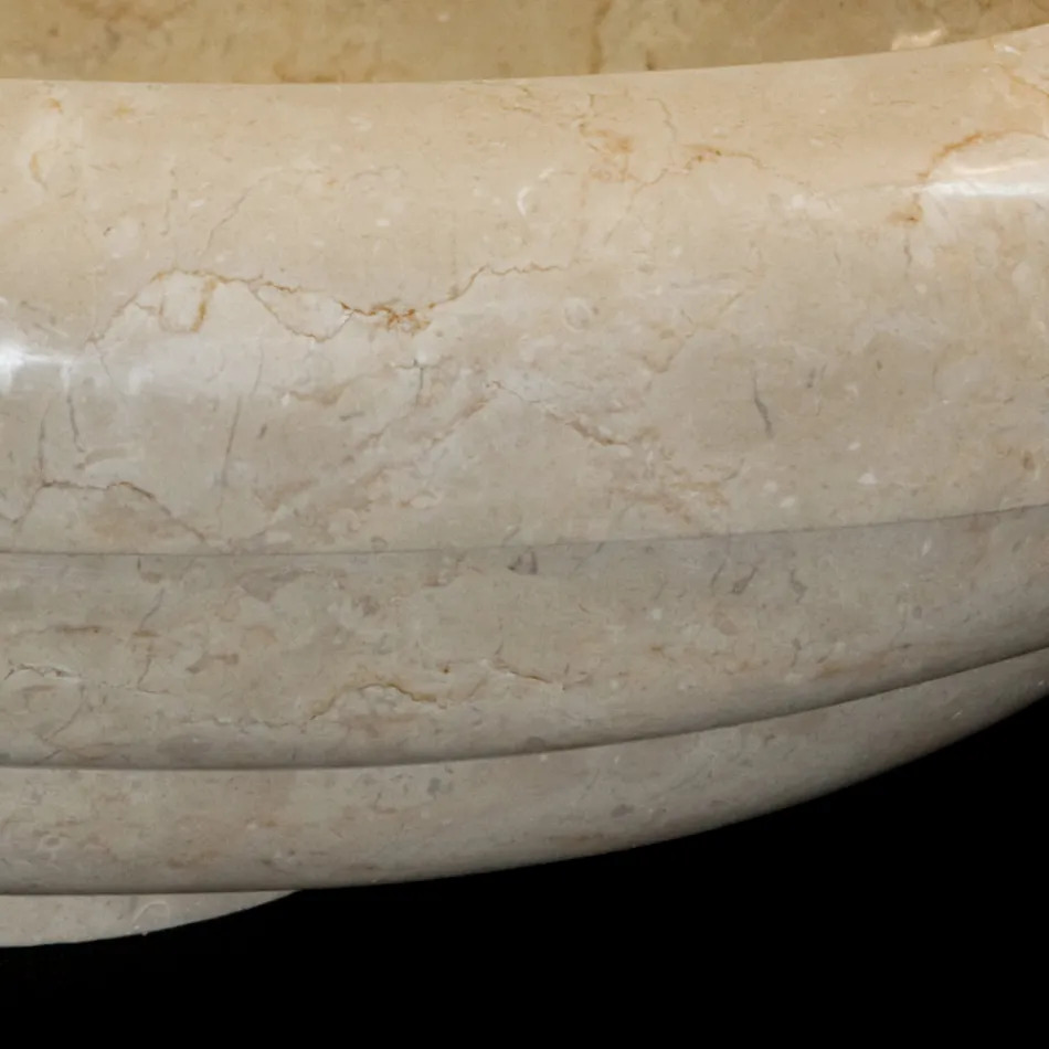 Mramorové umyvadlo na desku designu Tito, jedinečný kousek Viadurini