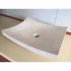 Umyvadlo z přírodního kamene z bílého designu Love, unikátní kus Viadurini