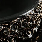 Porcelánové umyvadlo s ručně aplikovanými lístky Made in Italy - Amarone Viadurini