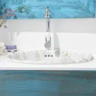 Zapuštěné umyvadlo v klasickém porcelánu ručně vyráběném v Itálii, Santiago Viadurini