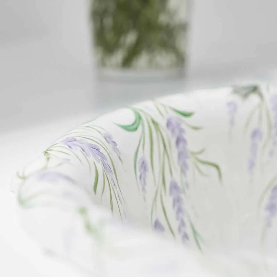 Zapuštěné umyvadlo v klasickém porcelánu ručně vyráběném v Itálii, Santiago Viadurini