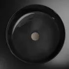 Luxusní černé umyvadlo na desku z barevné hlíny Made in Italy - Tatiana Viadurini