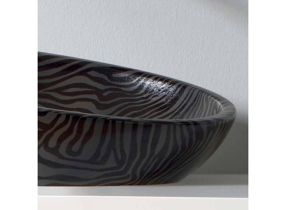 Moderní keramické umývadlo s keramikou z stříbrné barvy vyrobené v Itálii Lesklý Viadurini