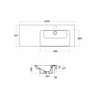 Moderní pravá pultová zapuštěná pánev v keramické Maidě Viadurini