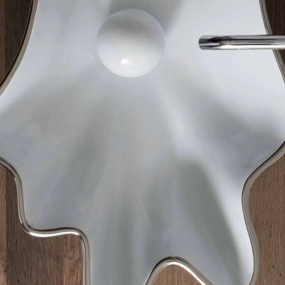 Moderní umývadlo v bílé keramice vyrobené v Itálii Rayan Viadurini