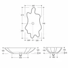 Moderní umývadlo v bílé keramice vyrobené v Itálii Rayan Viadurini