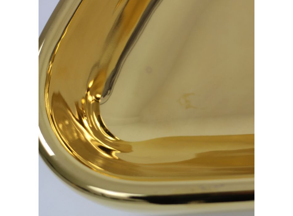 Moderní umyvadlo na desku ze zlaté keramiky italské Sofie Viadurini
