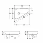 Moderní umyvadlo na desku v zlaté keramice vyrobené v Itálii Viadurini