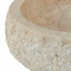 Moderní umývadlo v bílém přírodním kameni Lola, unikátní kus Viadurini