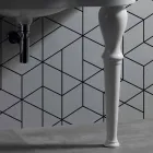 Moderní nástěnné umyvadlo s nebo bez nohou, L90 cm v Avise Ceramic Viadurini