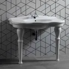 Moderní nástěnné umyvadlo s nebo bez nohou, L90 cm v Avise Ceramic Viadurini