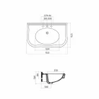 Moderní nástěnné umyvadlo s nebo bez nohou, L90 cm v Avise Ceramic Viadurini