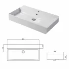 Single Hole Basin pro oporu nebo zeď v Coliviata Colivi Ceramic Viadurini