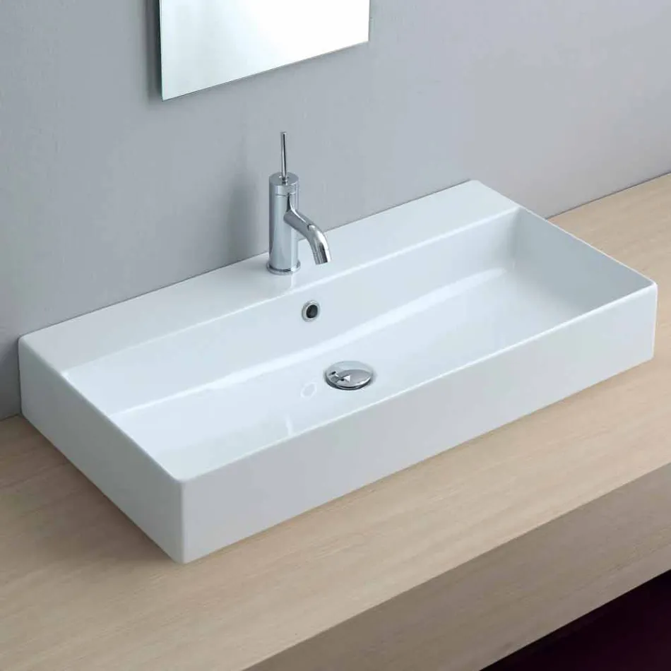 Single Hole Basin pro oporu nebo zeď v Coliviata Colivi Ceramic Viadurini