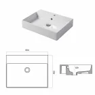 Single Hole Basin pro oporu nebo zeď v Coliviata Colivi Ceramic Viadurini