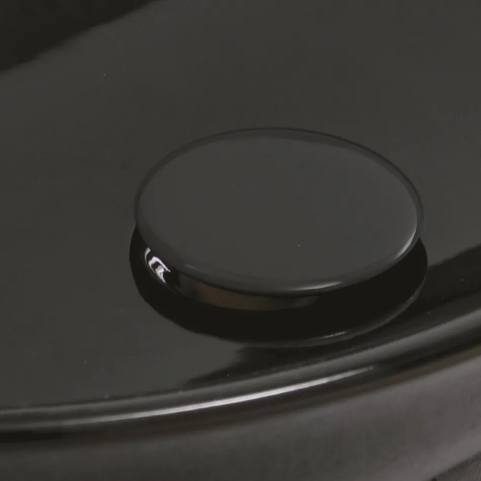 Oválné umyvadlo na desku z lesklé barevné keramiky vyrobené v Itálii - Nelly Viadurini