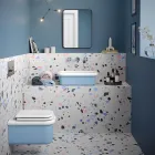 Obdélníkové keramické umyvadlo na desku - Holly Viadurini