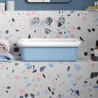 Obdélníkové keramické umyvadlo na desku - Holly Viadurini