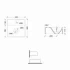 Čtvercové nebo obdélníkové moderní designové keramické umyvadlo vyrobené v Itálii - zákon Viadurini