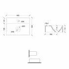 Čtvercové nebo obdélníkové moderní designové keramické umyvadlo vyrobené v Itálii - zákon Viadurini