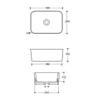 Umyvadlo vyrobené z keramiky Dostupné v různých barvách Made in Italy - Košík Viadurini