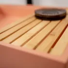 Obdélníkové umyvadlo na desku z Mali Orange Terrazzo - Azalea Viadurini