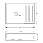Obdélníkové umyvadlo na desku z Mali Orange Terrazzo - Azalea Viadurini