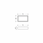 Obdélníkové a moderní umyvadlo na desku v designu Stone - Farartlav3 Viadurini