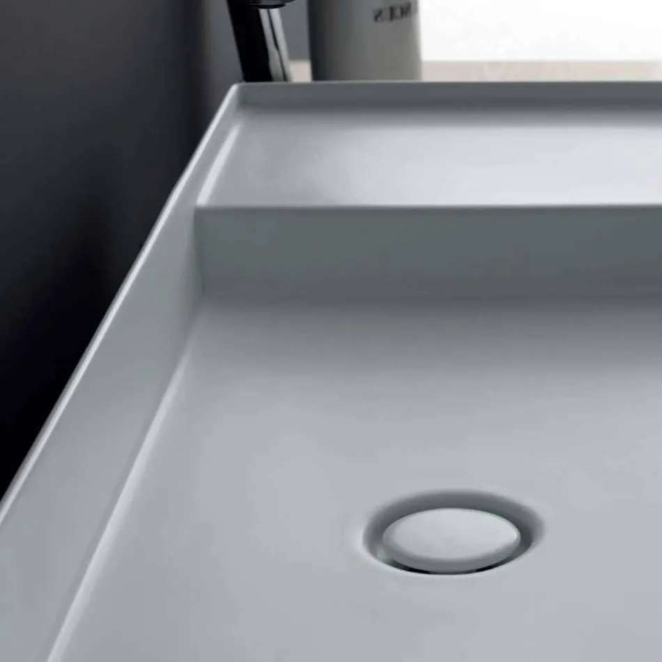 Moderní pravoúhlý umyvadlo barevné keramické Icon Alice Keramika Viadurini