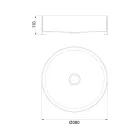 Kulaté umyvadlo na desku z nerezové oceli v různých povrchových úpravách - Fiordaliso Viadurini