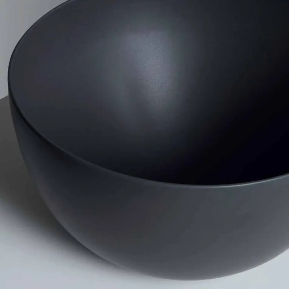 Kulaté umyvadlo bílé keramické nebo barevným hvězda Round50 Viadurini