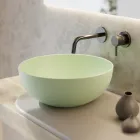 Kulaté umyvadlo na desku v barevné keramice L 40 cm - Chicco Viadurini