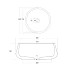 Kulaté umyvadlo na desku vyrobené z cementu a pryskyřice - Ibisco Viadurini