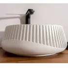 Kulaté umyvadlo na desku vyrobené z cementu a pryskyřice - Ibisco Viadurini