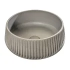 Kulaté umyvadlo na desku vyrobené z cementu a pryskyřice - Ibisco Viadurini