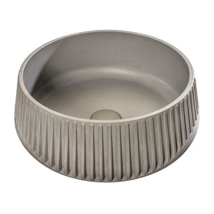 Kulaté umyvadlo na desku vyrobené z cementu a pryskyřice - Ibisco Viadurini