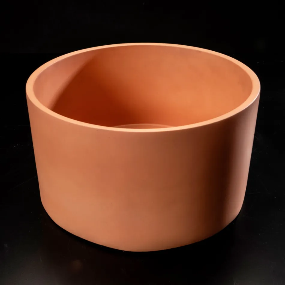 Kulaté umyvadlo na desku z Mali Orange Terrazzo - Azalea Viadurini