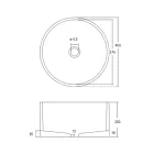 Kulaté umyvadlo na desku z Mali Orange Terrazzo - Azalea Viadurini