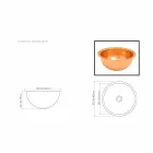 Kulaté umyvadlo měděné konstrukce, ruční, Plant Viadurini