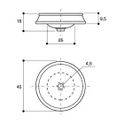 Polozapuštěné designové umyvadlo z ručně malované šamotové hlíny vyrobené v Itálii, Manilo Viadurini