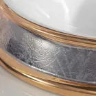 Design polozapuštěného umyvadla v požární hlíně ručně vyráběné v Itálii, Manilo Viadurini