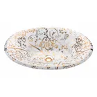 Polozápustné umyvadlo v provedení Fire Clay se zlatou spirálou Made in Italy - Principe Viadurini