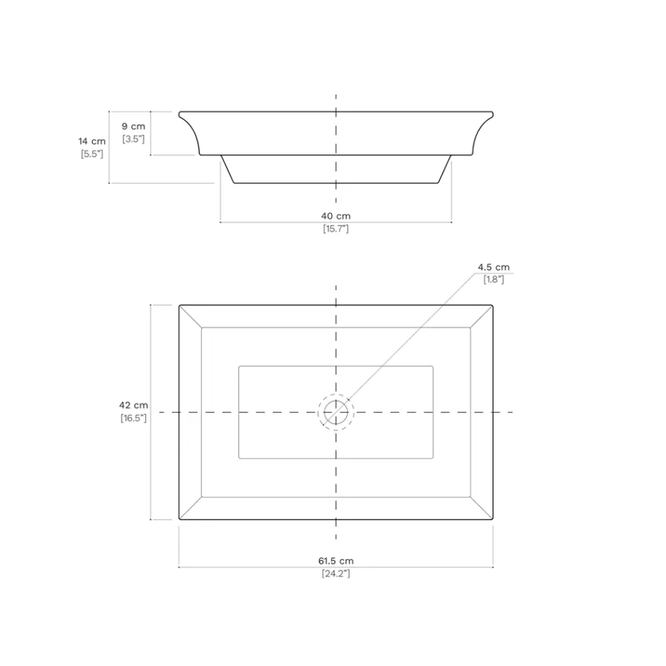 Polozápustné umyvadlo ze šamotové hlíny různých povrchových úprav Made in Italy - Ultima Viadurini