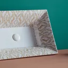 Polozápustné umyvadlo z šamotové hlíny různých povrchů Made in Italy - Ultima Viadurini