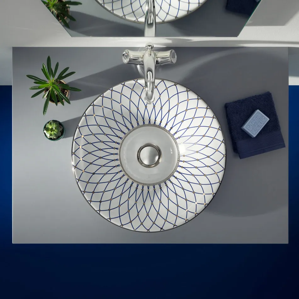 Polozápustné umyvadlo v provedení Fire Clay v různých povrchových úpravách Made in Italy - Capatosta Viadurini