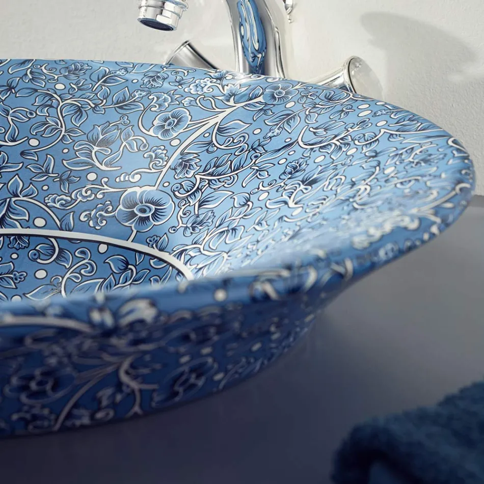 Polozápustné umyvadlo v provedení Fire Clay v různých povrchových úpravách Made in Italy - Capatosta Viadurini