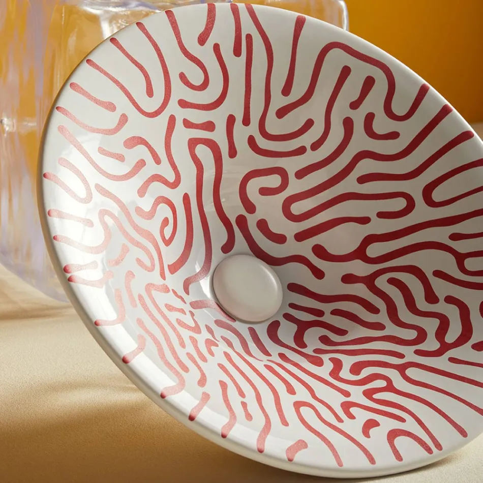 Polozápustné umyvadlo z francouzského porcelánu nejvyšší kvality - Pausa Viadurini